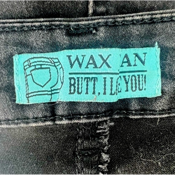 Wax Jean Black Cuffed Hem Jean Shorts Size Large Women’s - Picture 2 of 5